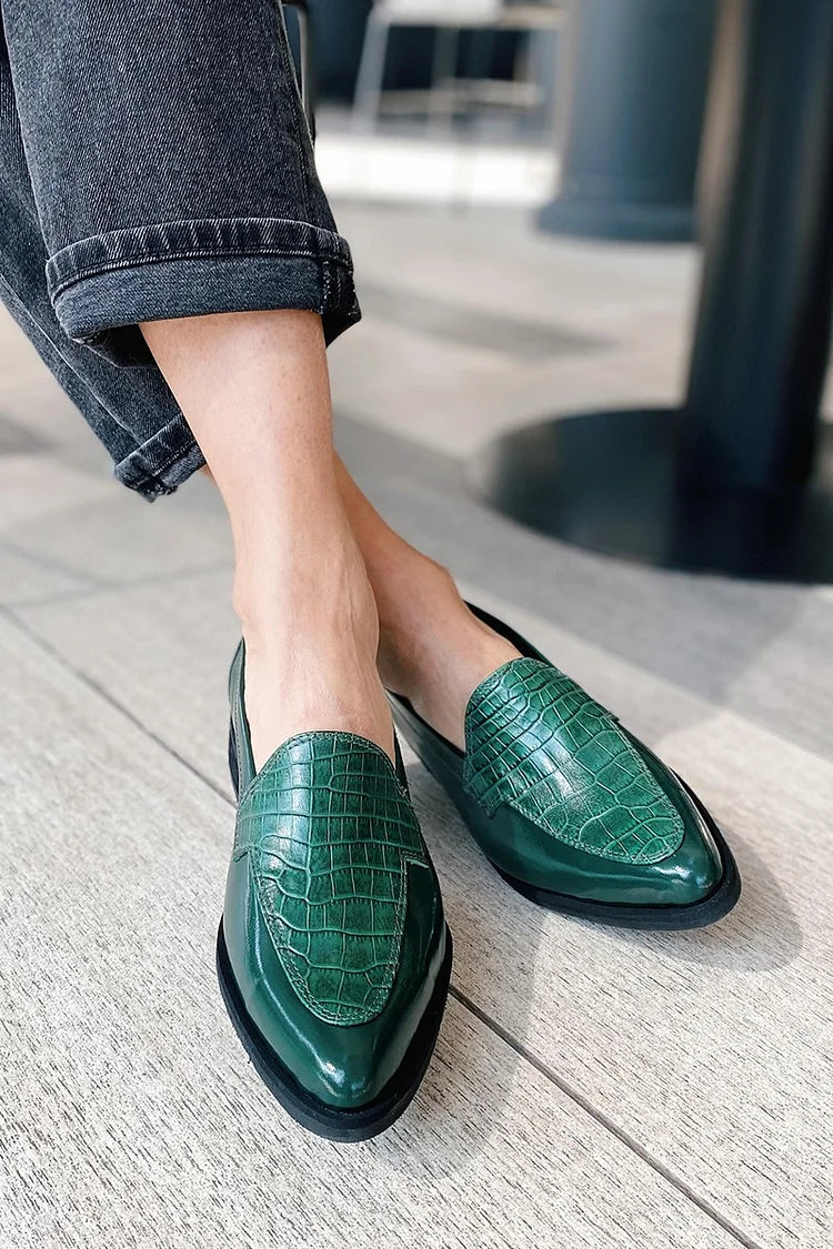 Anita | Mocassins patchwork à bout pointu
