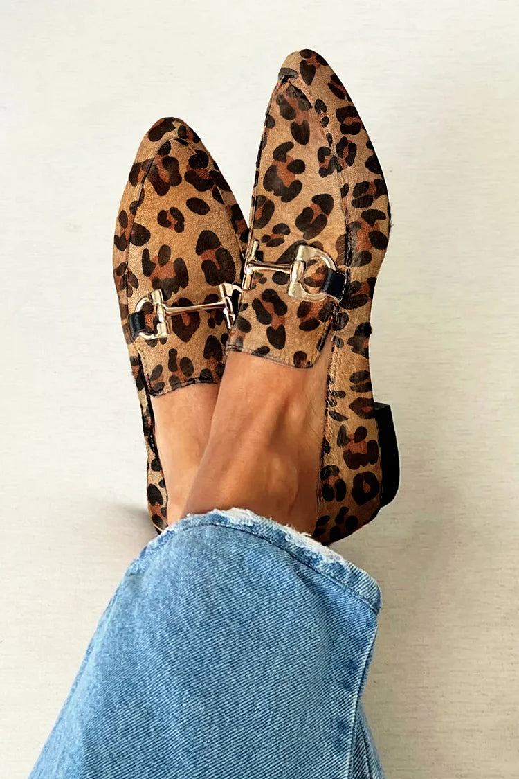 Bianca | Mocassins imprimés avec boucle métallique