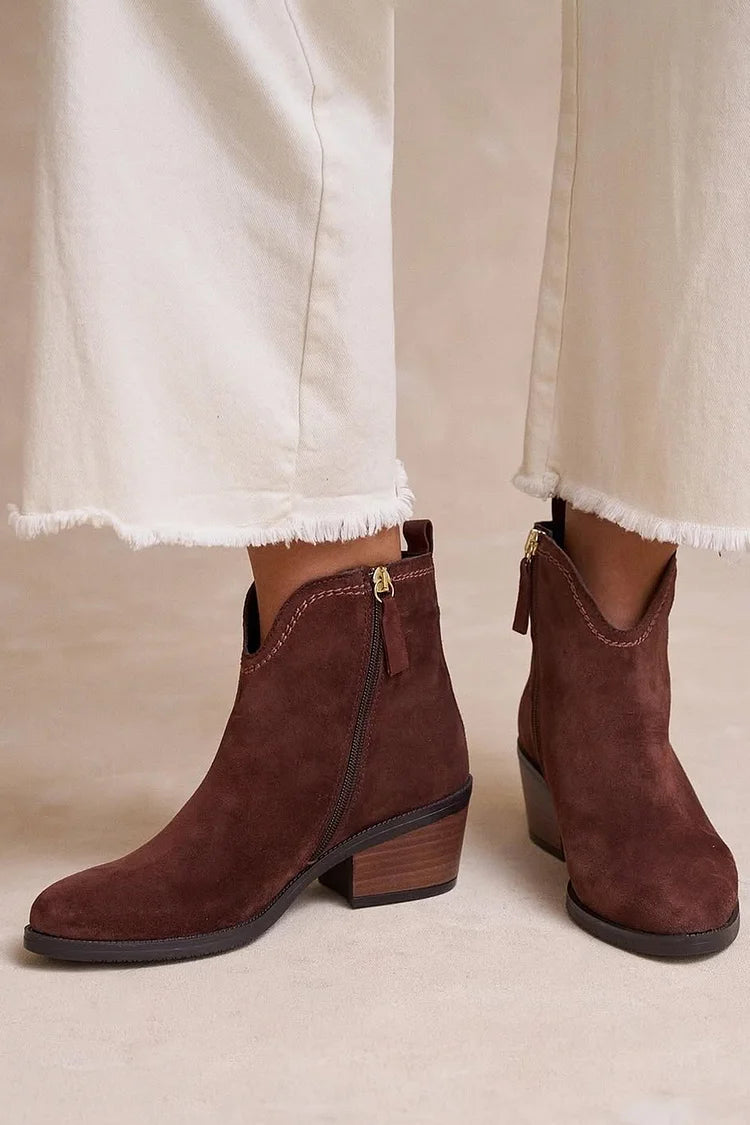 Céline™ | Bottines Suédées Élégantes