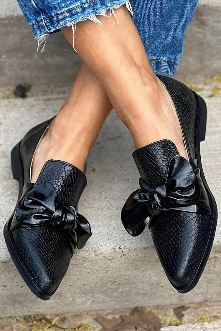 Carine | Mocassins élégants imprimé effet peau de serpent