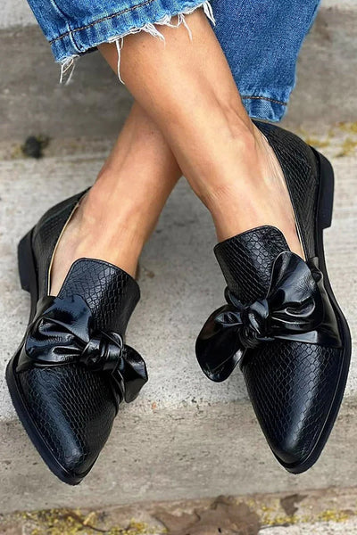 Carine | Mocassins élégants imprimé effet peau de serpent
