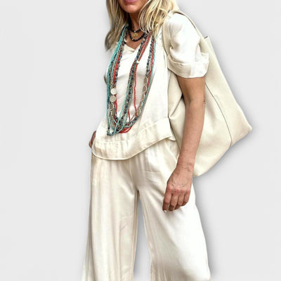 Blouse et Pantalon Complets Hazel Élégance Élyséenne