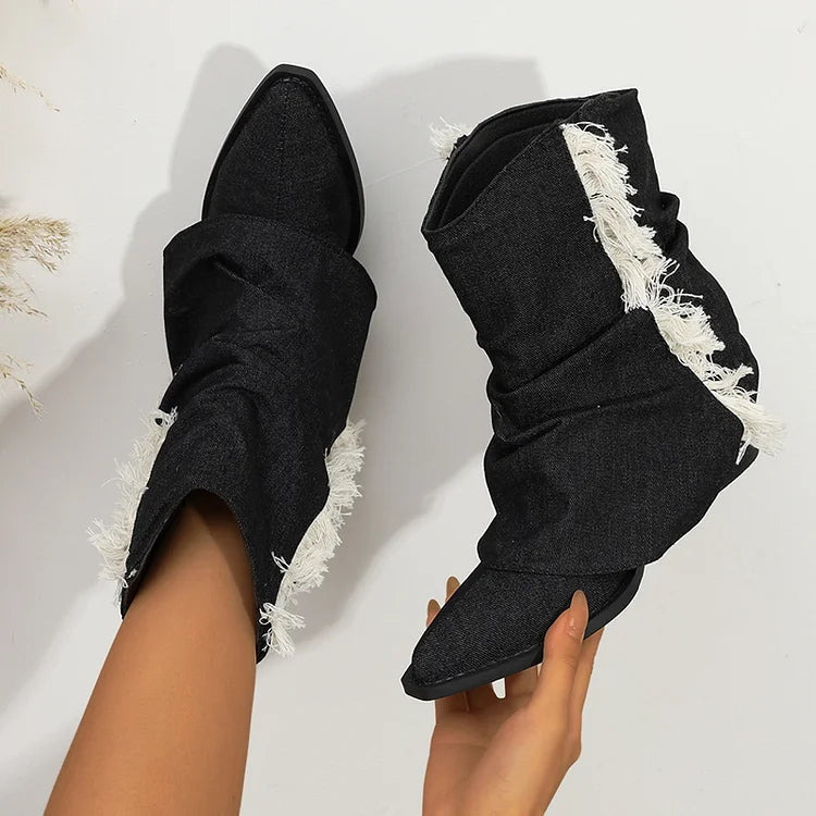 Kaia™ | Bottes en denim élégantes