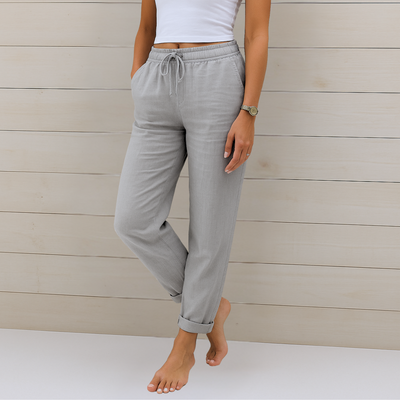 Maja - Pantalons Stretch en Lin Respirant Premium