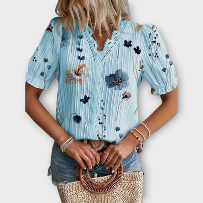 Emily – Blouse V-Cou Élégante