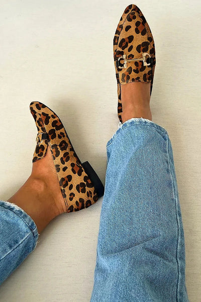 Bianca | Mocassins imprimés avec boucle métallique