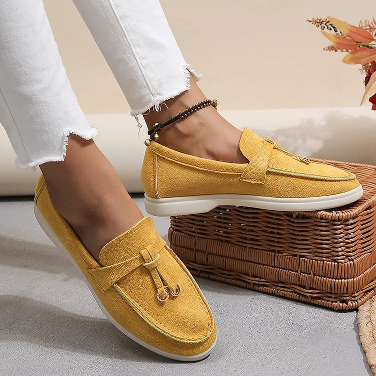 Saskia | Mocassins élégants à surpiqûres nouées