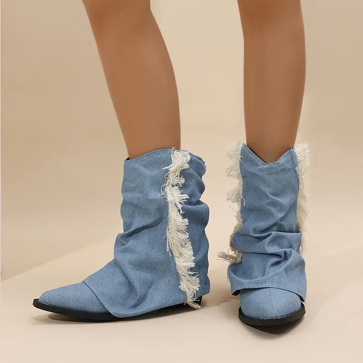 Kaia™ | Bottes en denim élégantes