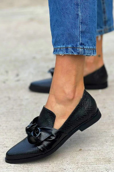 Carine | Mocassins élégants imprimé effet peau de serpent