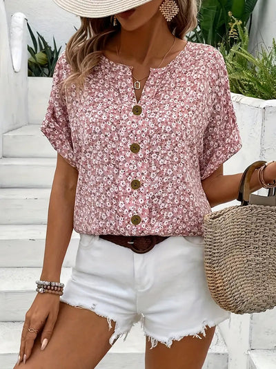 Jelena - Haut Floral Estival Élégant