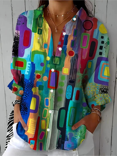 Freja | Chemise Abstract Colorflow