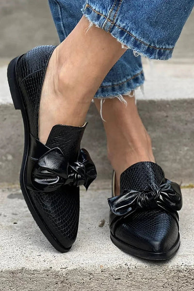 Carine | Mocassins élégants imprimé effet peau de serpent