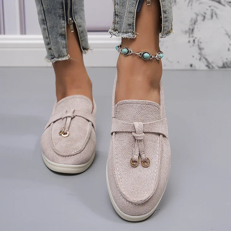 Saskia | Mocassins élégants à surpiqûres nouées