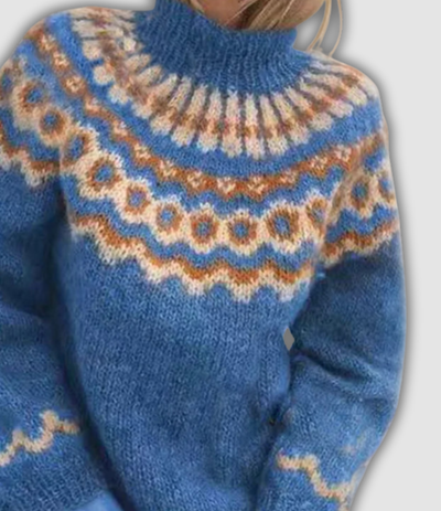 Élise – Pull col roulé doux et élégant