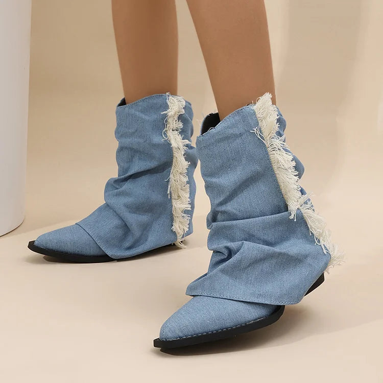 Kaia™ | Bottes en denim élégantes