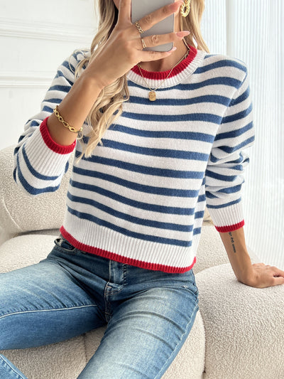 Mary | Pull Col Roulé Rayé