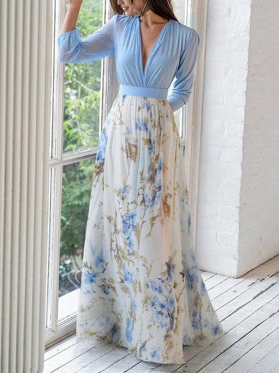 Elena - Maxi robe à imprimé floral Éblouissant