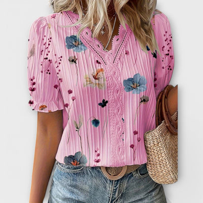 Emily – Blouse V-Cou Élégante