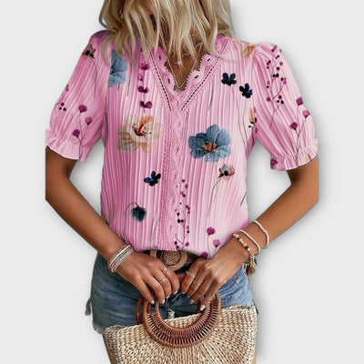 Emily – Blouse V-Cou Élégante
