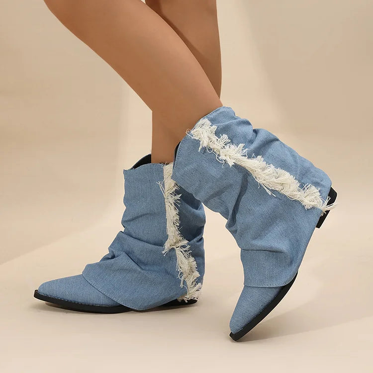 Kaia™ | Bottes en denim élégantes
