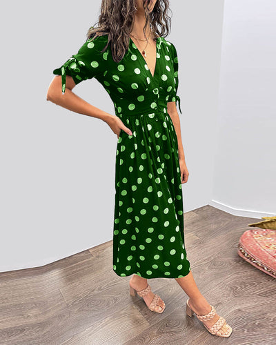Miley - Robe V-Cou à Pois
