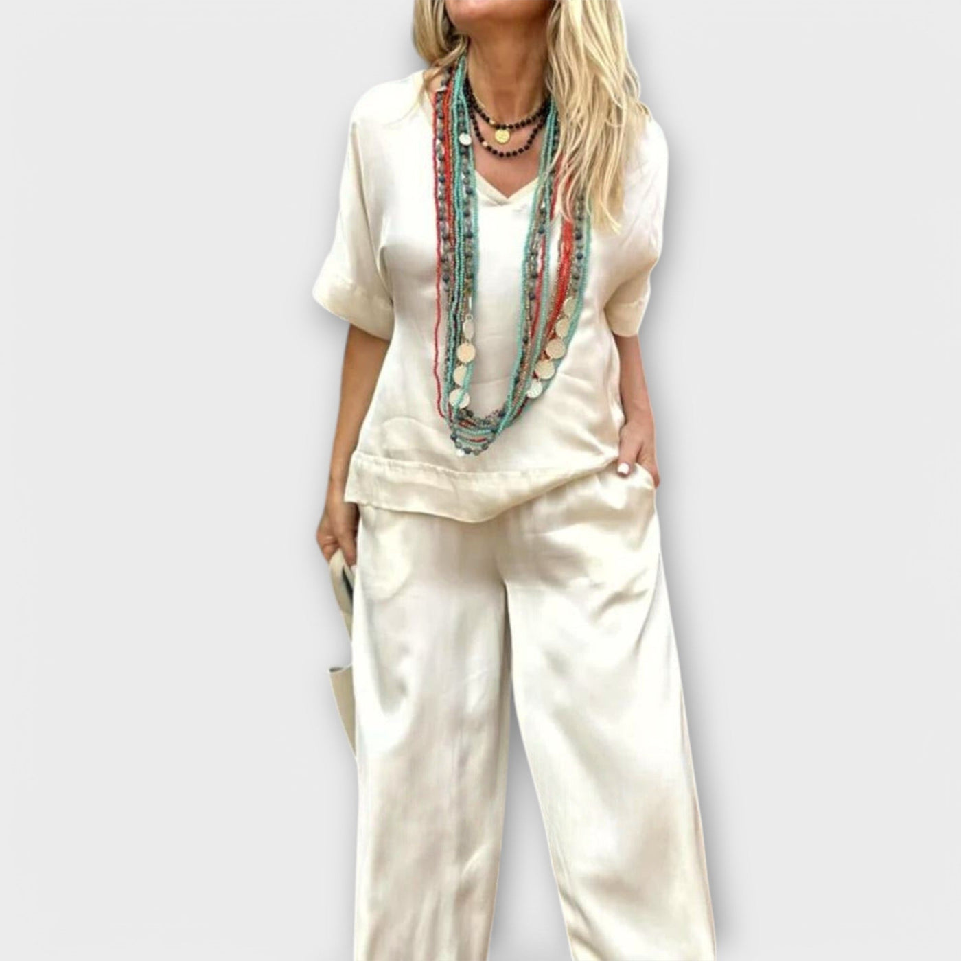 Blouse et Pantalon Complets Hazel Élégance Élyséenne
