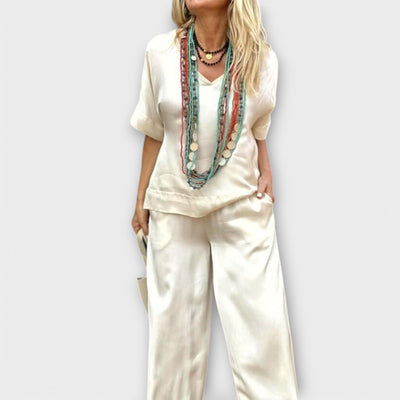 Blouse et Pantalon Complets Hazel Élégance Élyséenne