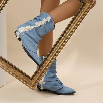 Kaia™ | Bottes en denim élégantes