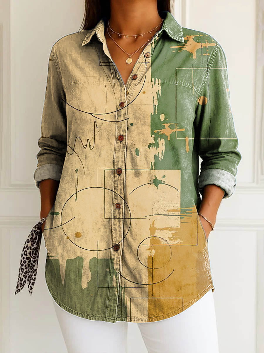 Karla | Chemise Terrain Abstrait