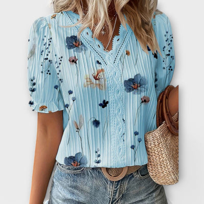 Emily – Blouse V-Cou Élégante