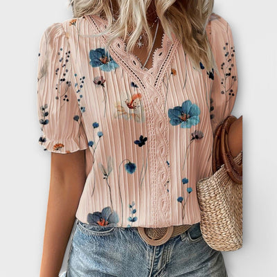 Emily – Blouse V-Cou Élégante