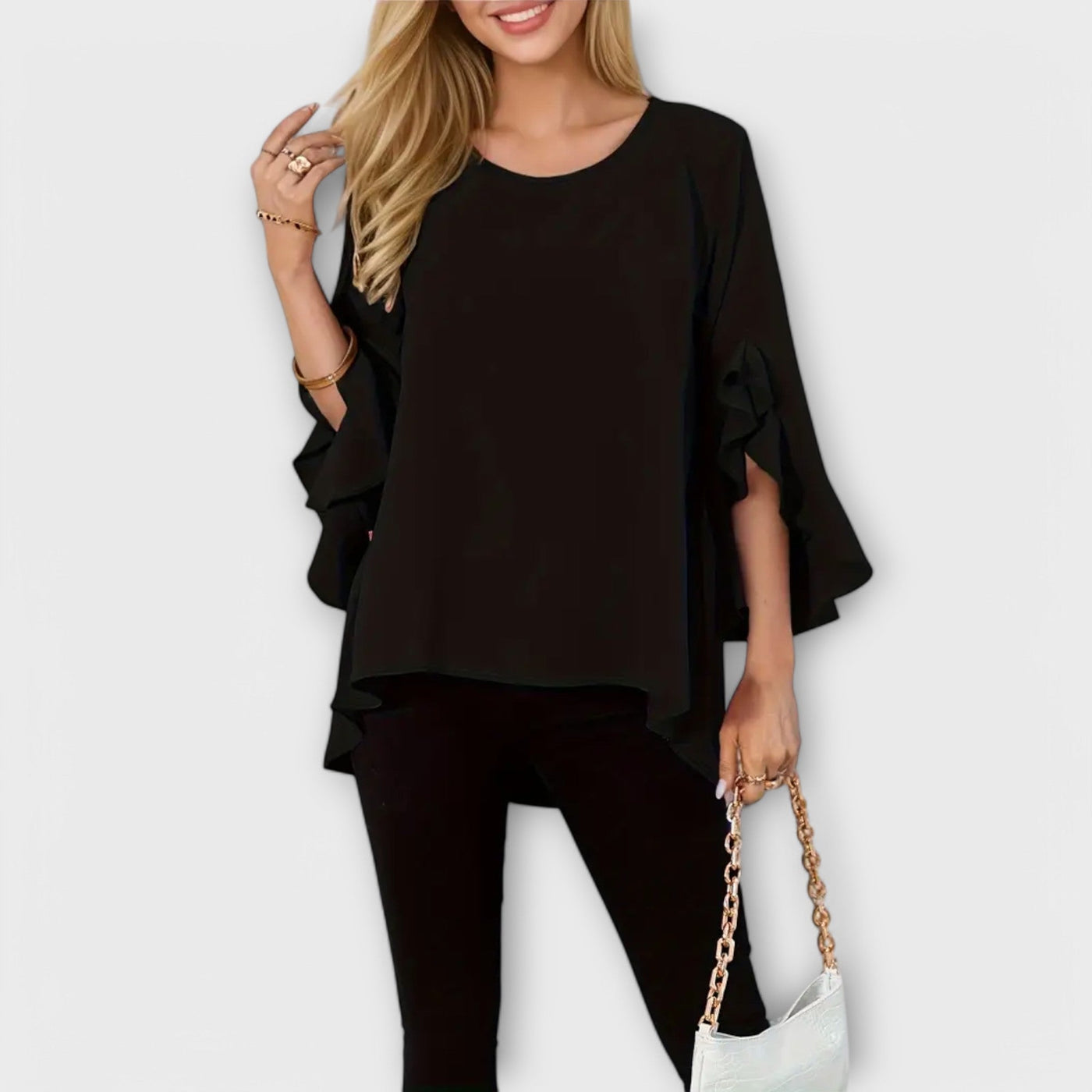 Aria – La Blouse Parfaite de Printemps avec Col Rond