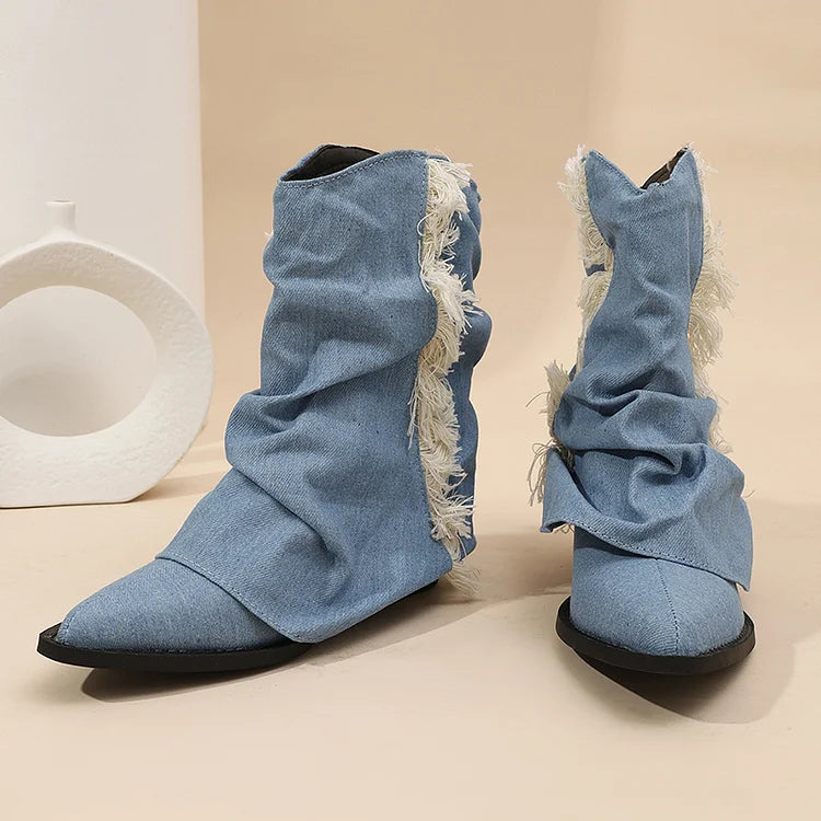 Kaia™ | Bottes en denim élégantes