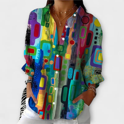 Lona | Blouse à Boutons Abstraite