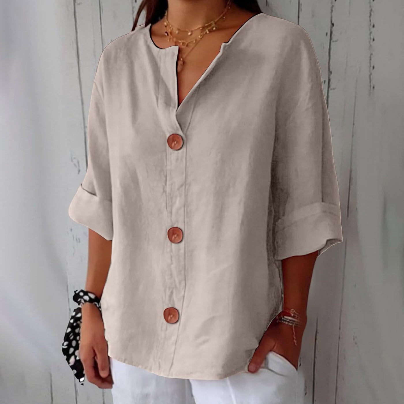 Clara - Blouse en Lin Décontractée