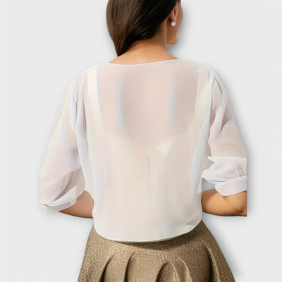 Olivia – Blouse à Ouverture Frontale