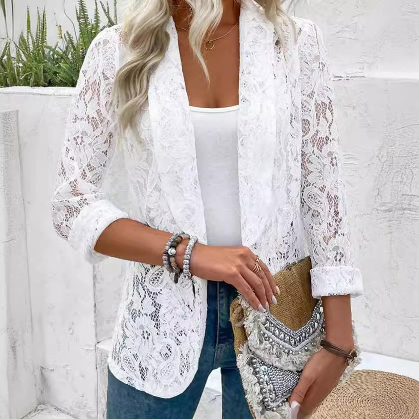 Blazer en dentelle