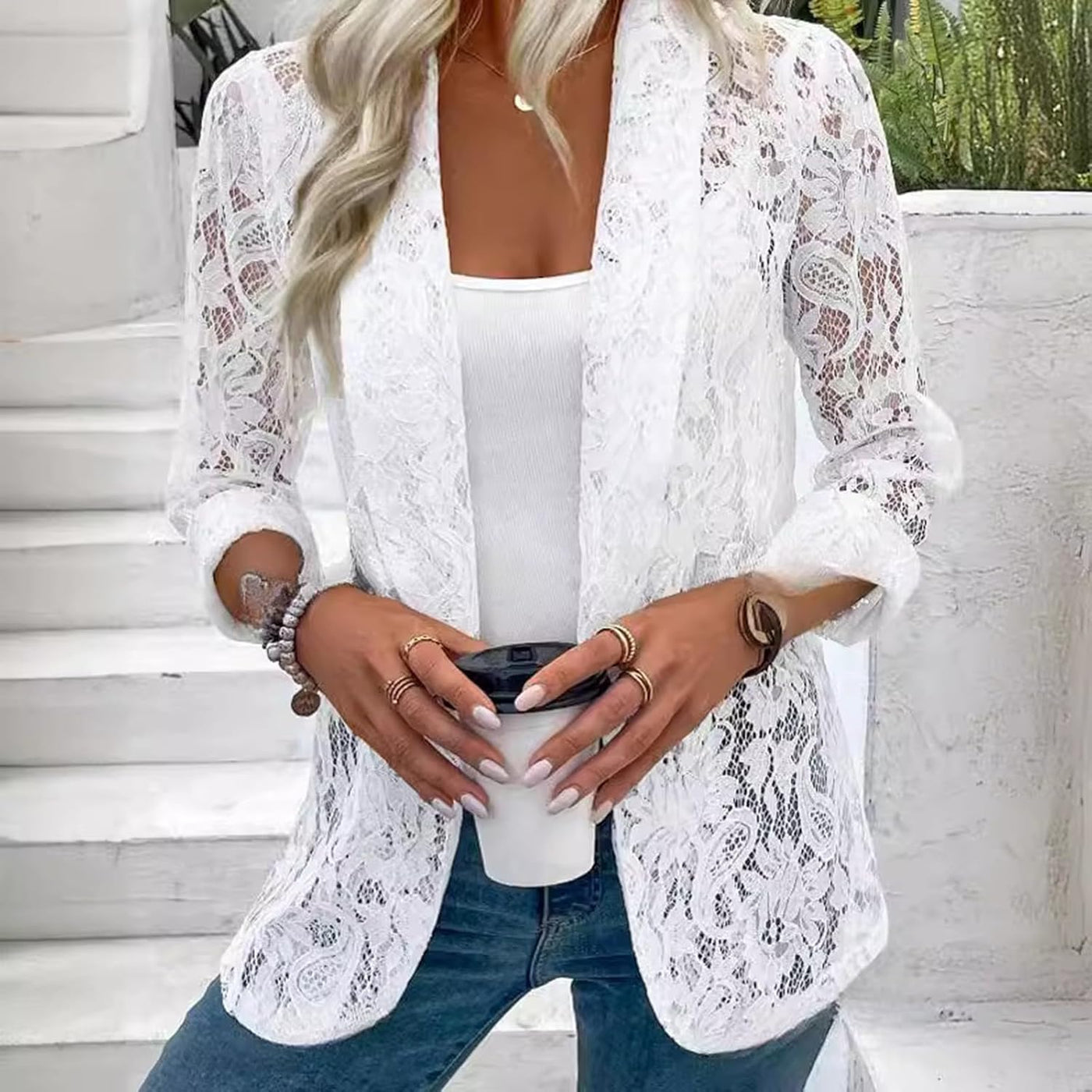 Blazer en dentelle