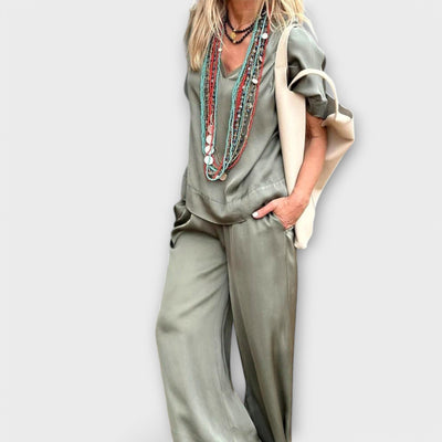 Blouse et Pantalon Complets Hazel Élégance Élyséenne