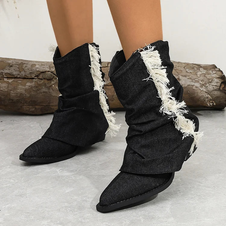 Kaia™ | Bottes en denim élégantes