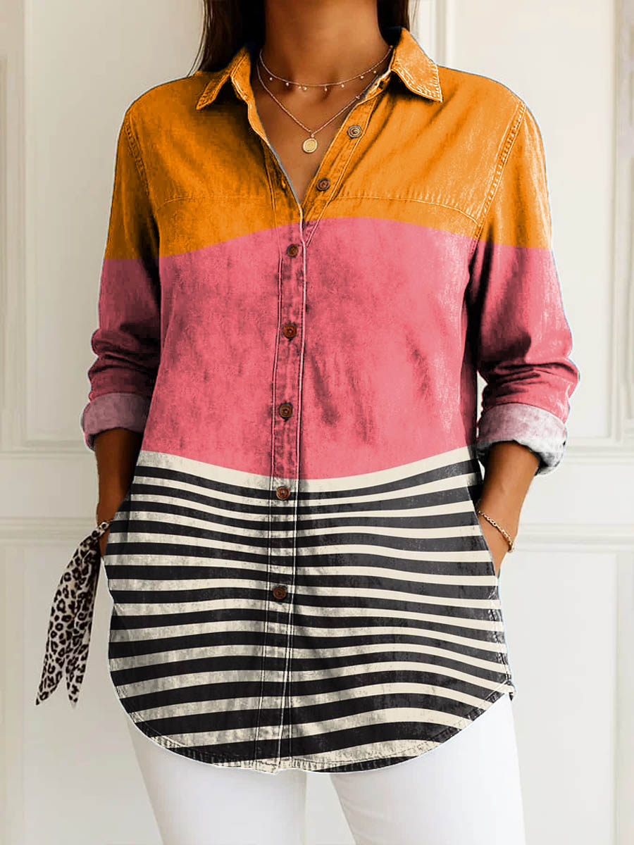 Emilie | Chemise à Rayures Vives
