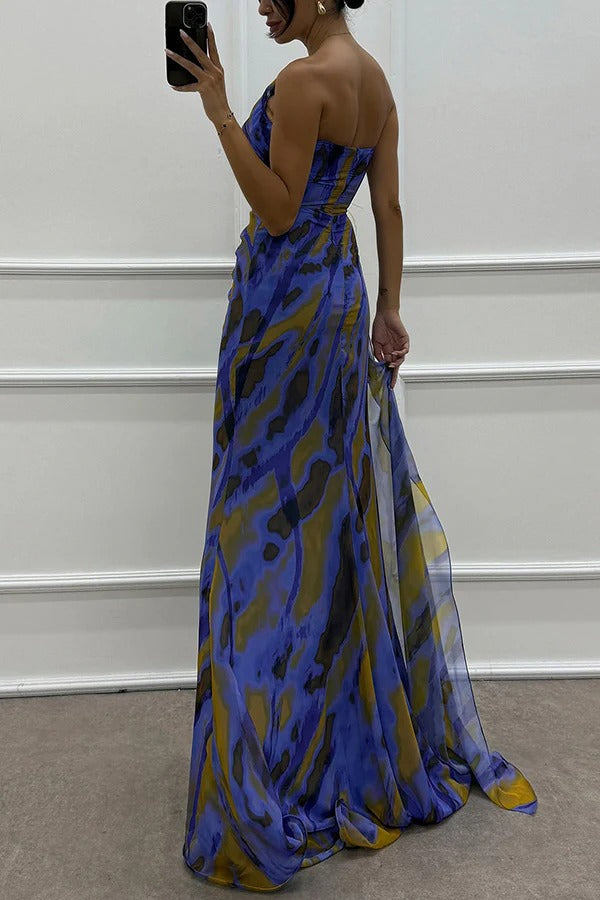 Noemi™ | Robe maxi asymétrique éclatante