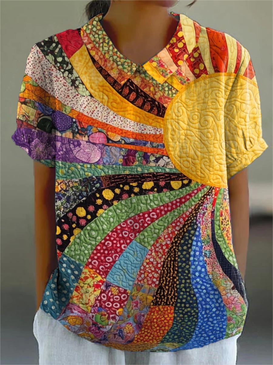 Lila | Chemise Patchwork Rayonnante