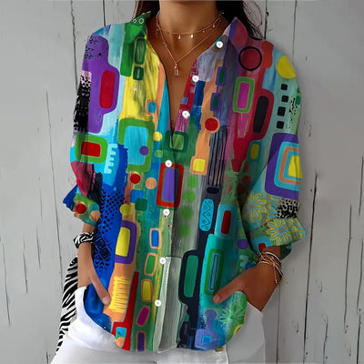 Freja | Chemise Abstract Colorflow