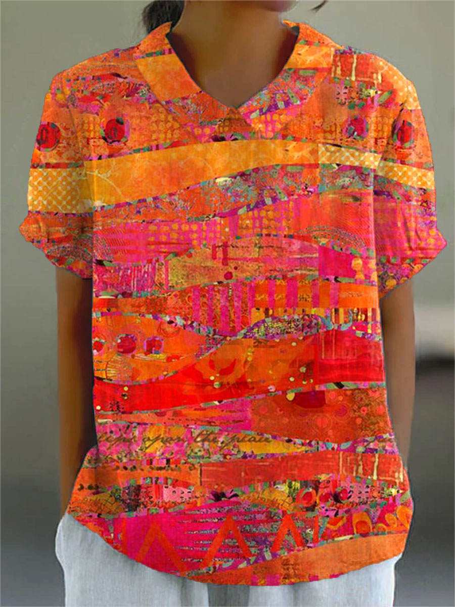 Isla | Chemise à Imprimé Abstrait