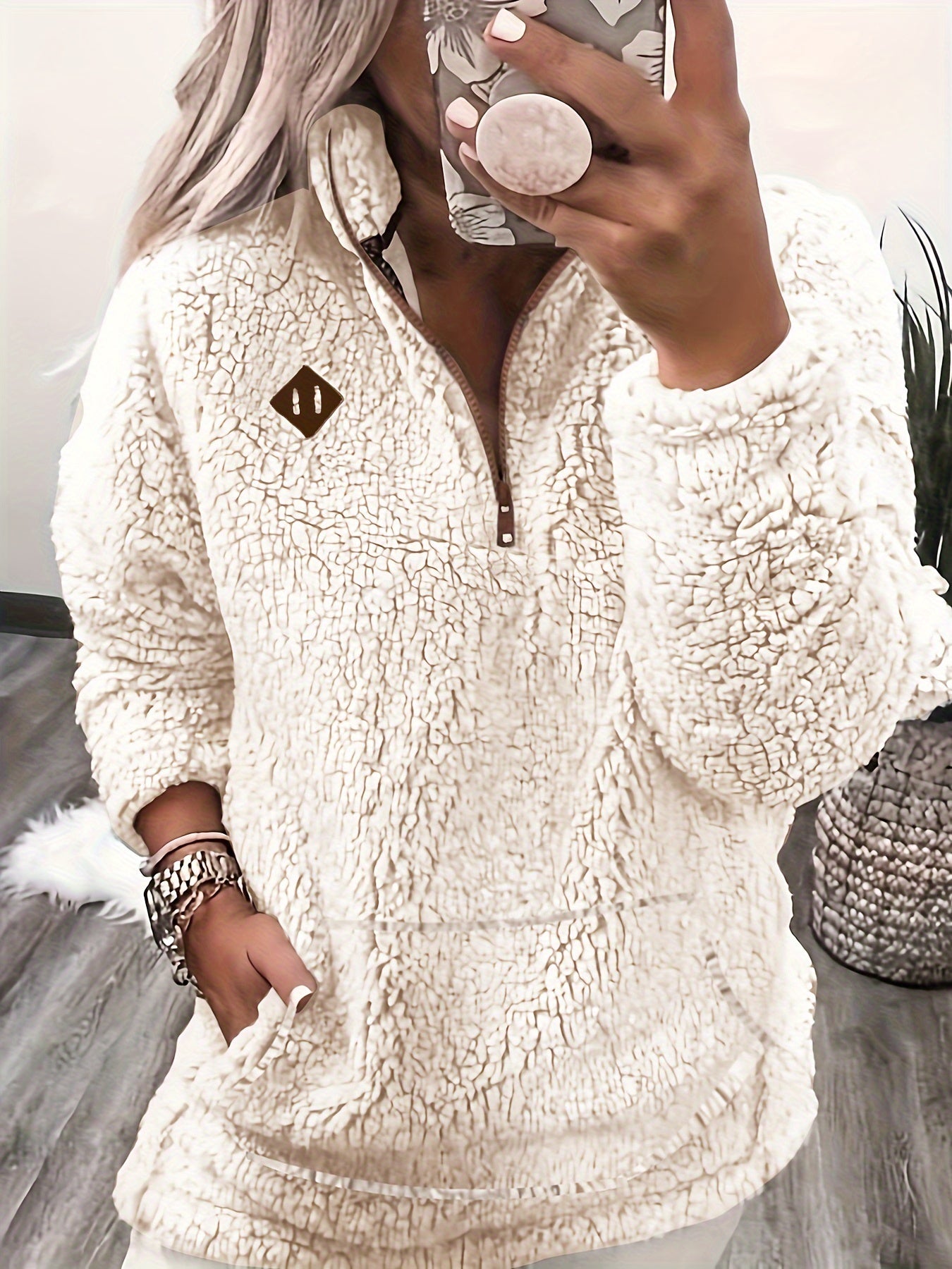 Lily | Pull à col zippé Patch
