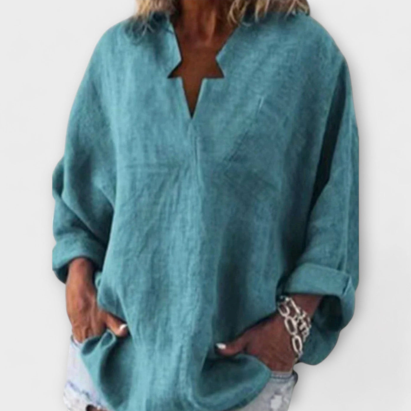 Rikarda – Blouse élégante pour femmes avec décolleté en V