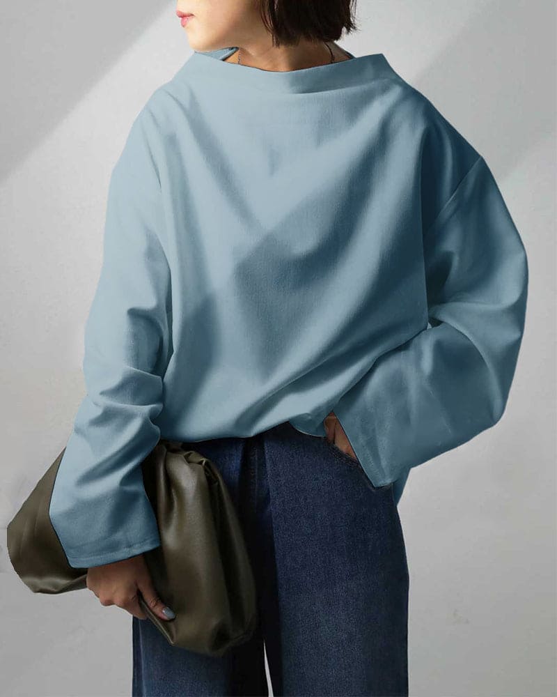 Élise – Pull doux à col roulé élégant