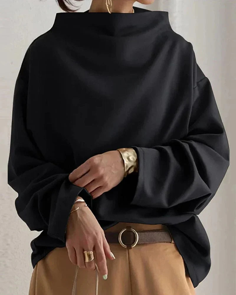 Élise – Pull doux à col roulé élégant