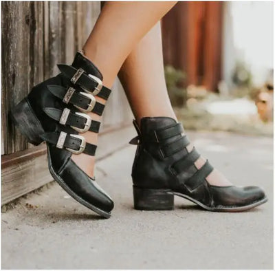 Mélanie™ | Sandales Vintage en Cuir Élégantes